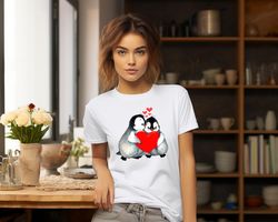 penguin valentine love sweatshirt, valentine couple matching hoodies, happy penguin love shirt, valentines day shirt, cu