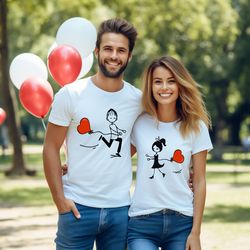 valentines day balloon heart shirt, couple matching sweatshirt, valentines day gift,valentine day balloon, cute valentin