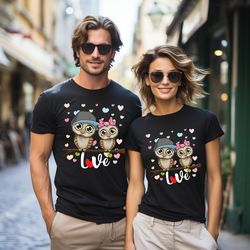 valentines day owl love matching sweatshirts, couple owl shirts, cute love shirt, valentines day gift shirts, birthday v