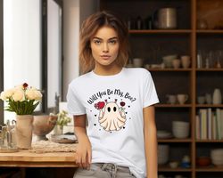 will you be my boo shirt, funny valentines day sweatshirt, valentines day gift for her, cute ghost spooky hoodies, boo s