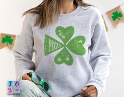 pizza lovers shamrock st pattys day sweatshirt, best gift for her him pizza shamrock graphic st patricks day sweater or