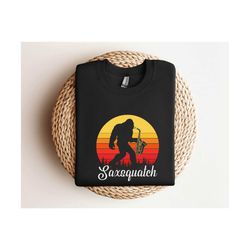 bigfoot tshirt, saxsquatch funny bigfoot saxophone shirt, funny bigfoot tee, saxophone unisex tee , fathers day gift.jpg