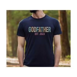 retro godfather shirt, godfather est 2023 shirt, custom date godfather shirt, fathers day gift, new godfather shirt.jpg