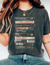 retro rock cassettes tapes shirt, 80s rock shirt, music band t shirt, vintage rock shirt, old school shirt, rock shirt