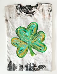 st patricks four leaf clover shirt, st patrick tshirt, st patricks day, shamrock sweatshirt, gift for st patricks