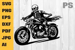 skeleton riding motorcycle svg, motorcycle svg, biking svg, motorcycle dxf, motorcycle png, motorcycle clipart, motorcyc