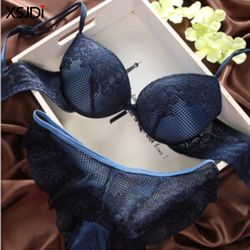 women's sexy lace bra set fashion,thin deep v bra push-up underwear lenceria,mujer vintage embroidered solid color set