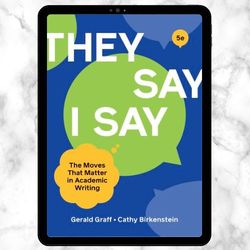 they say / i say with readings fifth 5th edition 5e pdf book, ebook pdf download, digital book, pdf book.