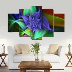 abstract flower artwork abstract 5 pieces canvas wall art, large framed 5 panel canvas wall art