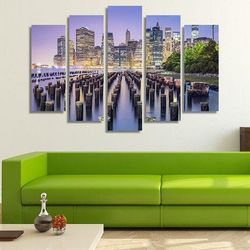 bedroom nature 5 pieces canvas wall art, large framed 5 panel canvas wall art