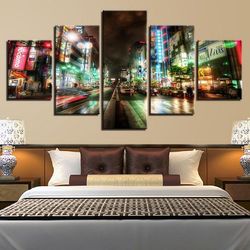 city building 20 nature 5 pieces canvas wall art, large framed 5 panel canvas wall art