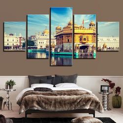 city building 26 nature 5 pieces canvas wall art, large framed 5 panel canvas wall art