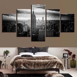 city building 34 nature 5 pieces canvas wall art, large framed 5 panel canvas wall art