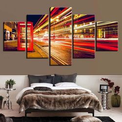 city night 12 nature 5 pieces canvas wall art, large framed 5 panel canvas wall art