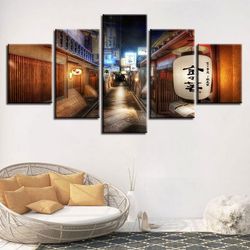 japan landscape nature 5 pieces canvas wall art, large framed 5 panel canvas wall art