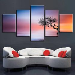 tree 22 nature 5 pieces canvas wall art, large framed 5 panel canvas wall art