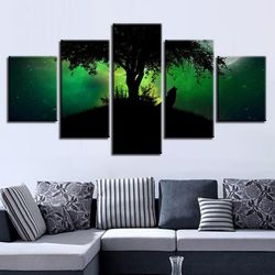 tree 64 nature 5 pieces canvas wall art, large framed 5 panel canvas wall art