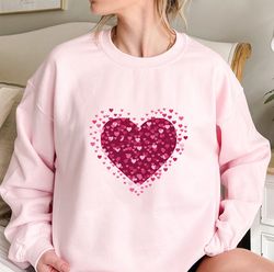 3d hearts valentines day shirt, valentine sweatshirt, love sweatshirt, valentines day gift, heart sweatshirt, trendy hoo