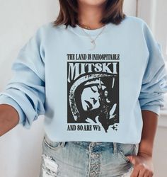 mitski album shirt, sweatshirt, hoodie, the land is inhospitable shirt, mitski album shirt aesthetic inspired shirt