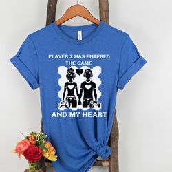 video game valentines matching shirt for couples,  controller heart shirt, valentines day gift, gamer gift, couple match