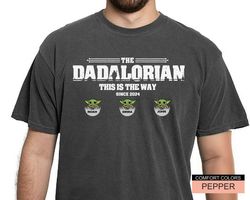 comfort colors fathers day shirt, fathers day gift from wife, custom dadalorian shirt with children names