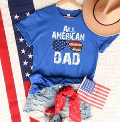 all american dad shirt, american glasses shirt, american dad shirt, 4th of july shirt, patriotic dad shirt, american