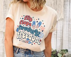 flip flops,fireworks,freedom shirt, patriotic shirt, fourth of july shirt, 4th of july shirt, independence day shirt,