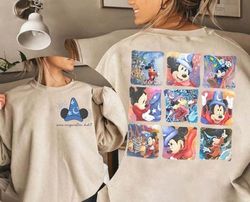 2-sided mickey fantasia sorcerer shirt retro isney fantasia t-shirt vintage walt disney world tee disneyland famil