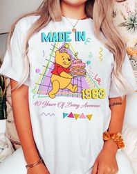 custom retro disney winnie the pooh birthday matching t-shirt cute pooh tigger piglet eeyore personalized disney bir