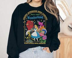disney alice in wonderland retro shirt wildflower seed packets t-shirt magic kingdom tee disneyland magic kingdom