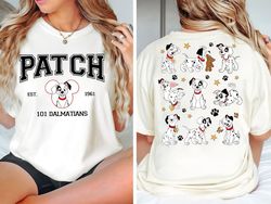 disney two-side patch emotions shirt cute disney 101 dalmatians dog lover t-shirt wdw magic kingdom tee disneyland