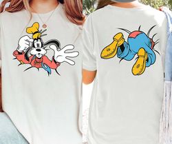 funny disney goofy portrait 2-sided shirt vintage magic kingdom tshirt mickey and friends matching tee wdw family