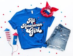 all american girl shirt, 4th of july shirt, patriotic shirt, independence day, usa shirt, 4th of july, red white and blu