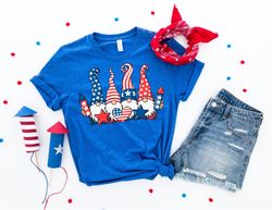 july 4th gnome shirt, fourth of july shirt, patriotic shirt, independence day, usa shirt, red white and blue