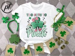 cute irish kids shirt,saint patricks day toddler tshirt,too cute to pinch bodysuit,kids st paddy day tee,retro shamrock