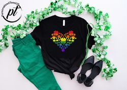 lgbtq st patricks day shirt, rainbow four leaf clover tshirt, happy st patricks day shirt, shamrock tee, rainbow pride g