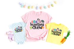 hunting crew shirt, egg hunting crew shirt, easter egg hunting, easter shirt, family matching shirt, easter family shirt