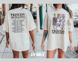 comfort colors princess the eras tour shirt, princess tour shirt, vintage disney shirt, disney princess shirt, princess