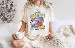 comfort colors retro lightning mcqueen piston cup shirt, disney cars unisex shirt, disney shirts, disney pixar shirt, ca