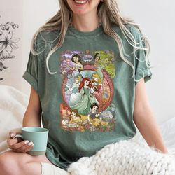 comfort colors vintage princess shirt, retro princess tour shirt, vintage disney shirt, disney princess shirt,