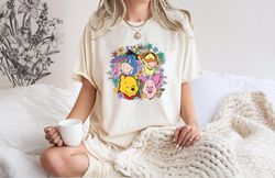 comfort colorsretro winnie the poo shirt, pooh and friends t-shirt, disney pooh shirt, pooh t-shirt, pooh bear and co te