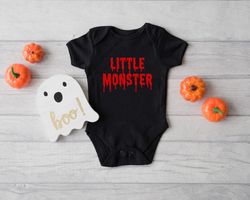 baby halloween outfit, little monster halloween baby outfit, spooky babe baby, halloween baby shirt, matching halloween
