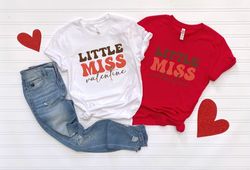 little miss valentine valentines day shirt, cute valentines shirt, gifts for girlfriend, cute valentines day shirt, vale