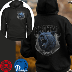 bear streetwear graphic unisex hoodie