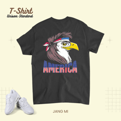 america eagle beak patriotic american flag 4th of july, t-shirt, unisex standard t-shirt