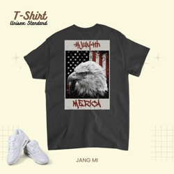 america merica eagle 4th of july vintage american us flag, t-shirt, unisex standard t-shirt