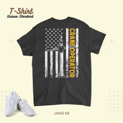 america usa flag heavy equipment operator crane operator 21, t-shirt, unisex standard t-shirt