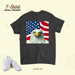 american bald eagle 4th of july usa flag, t-shirt, unisex standard t-shirt