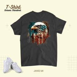 american bold eagle usa flag patriotic, t-shirt, unisex standard t-shirt