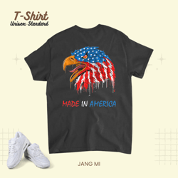 american flag patriotic eagle made in america, t-shirt, unisex standard t-shirt
